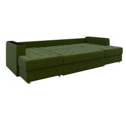 Диван угловой Эмир П велюр зеленый