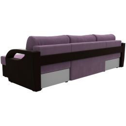Диван угловой Форсайт Вельвет Лилак-Brown