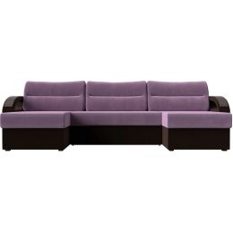 Диван угловой Форсайт Вельвет Лилак-Brown