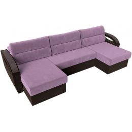 Диван угловой Форсайт Вельвет Лилак-Brown