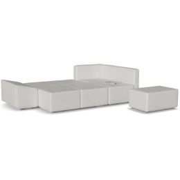 Диван угловой Хавьер White экокожа