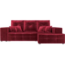 Диван угловой Монреаль Бархат Red