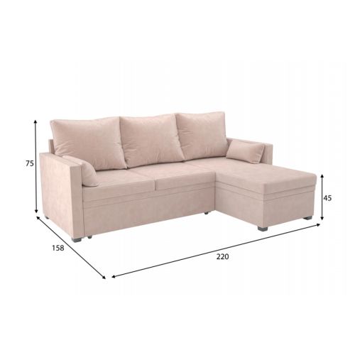 Диван угловой Париж Кордрой Beige