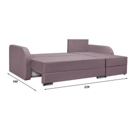 Диван угловой Саванна Пудра