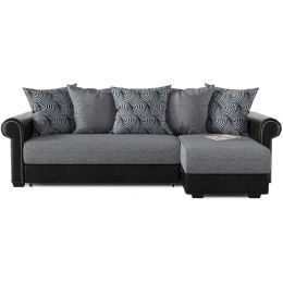 Диван угловой Слим (Сохо) Грей еврокнижка