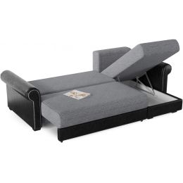 Диван угловой Слим (Сохо) Грей еврокнижка