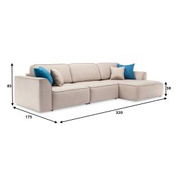 Диван угловой Тибр Beige