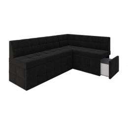 Кухонный диван Атлас Велюр Black