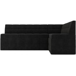 Кухонный диван Атлас Велюр Black
