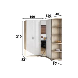 Шкаф угловой Меркурий Люкс-12