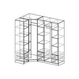 Шкаф угловой Меркурий Люкс-8 Фреза