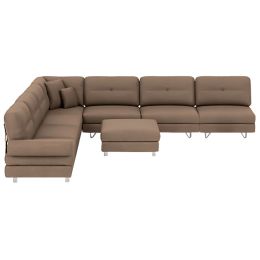 Диван модульный угловой Багама с пуфом большой