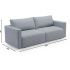 Диван прямой Boss 14 Gray blue Еврокнижка