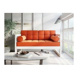 Диван Сега М Velvet беленый дуб orange