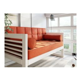 Диван Сега М Velvet беленый дуб orange