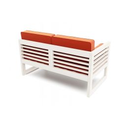 Диван Сега М Velvet беленый дуб orange