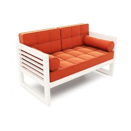 Диван Сега М Velvet беленый дуб orange