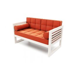 Диван Сега М Velvet беленый дуб orange