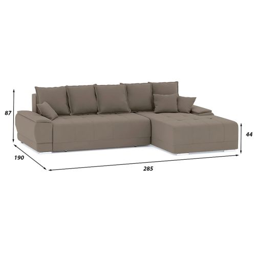 Диван угловой Nordviks (Модерн) Plush Light Brown