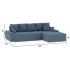 Диван угловой Nordviks (Модерн) Plush Дарк Blue