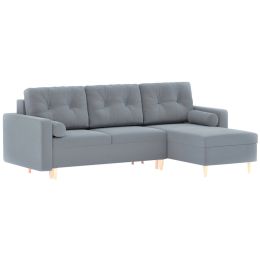 Диван угловой Белфаст Plush Light Grey