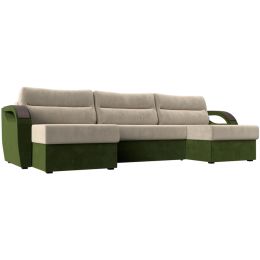 Диван угловой Форсайт Вельвет Beige-Green