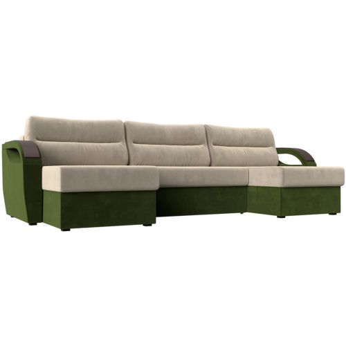 Диван угловой Форсайт Вельвет Beige-Green