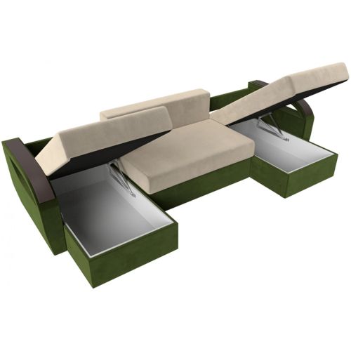 Диван угловой Форсайт Вельвет Beige-Green