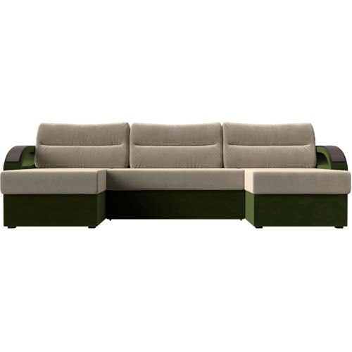 Диван угловой Форсайт Вельвет Beige-Green