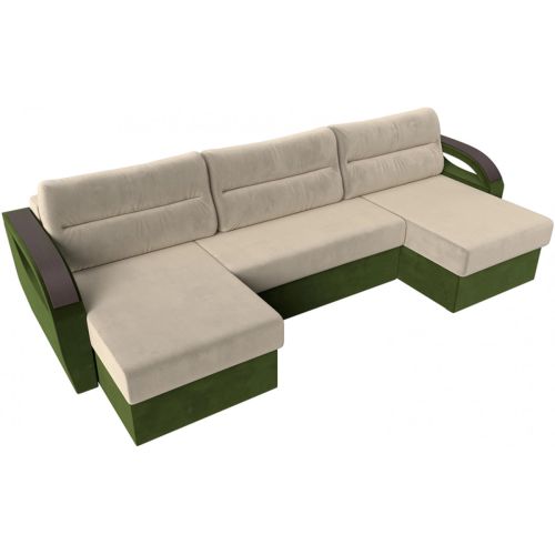 Диван угловой Форсайт Вельвет Beige-Green