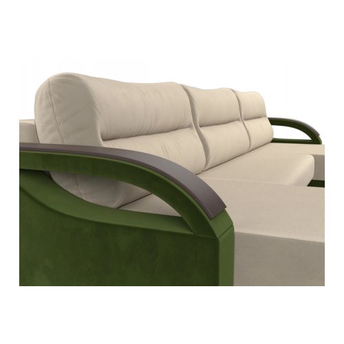 Диван угловой Форсайт Вельвет Beige-Green