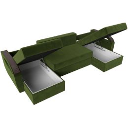 Диван угловой Форсайт Вельвет Green