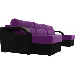 Диван угловой Форсайт Вельвет Фиолет-Black