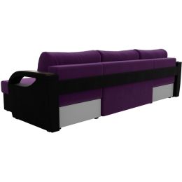 Диван угловой Форсайт Вельвет Фиолет-Black