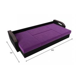 Диван угловой Форсайт Вельвет Фиолет-Black