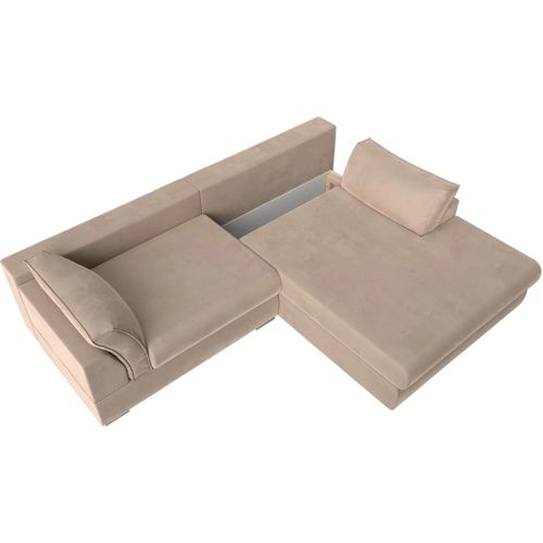 Диван угловой Пекин Велюр Beige