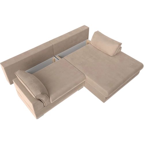Диван угловой Пекин Велюр Beige