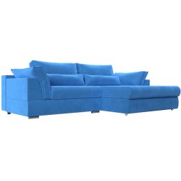 Диван угловой Пекин Велюр Blue