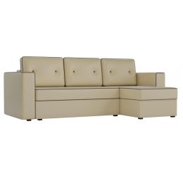 Диван угловой Принстон Eco-leather Beige еврокнижка