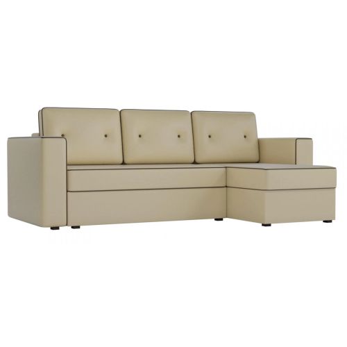 Диван угловой Принстон Eco-leather Beige еврокнижка