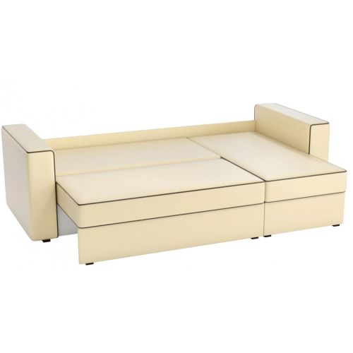 Диван угловой Принстон Eco-leather Beige еврокнижка