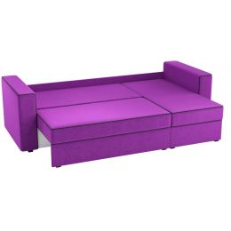 Диван угловой Принстон micro-velvet Purple еврокнижка