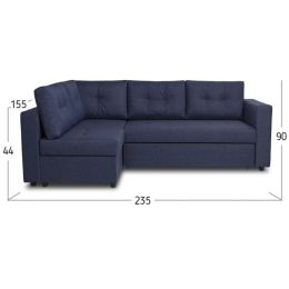 Диван угловой Стаберг Синий дельфин