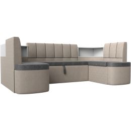 Диван угловой Тефида-П Сountry Grey-Beige