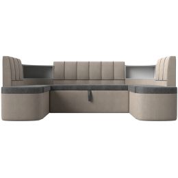 Диван угловой Тефида-П Сountry Grey-Beige