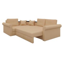 Диван угловой Юта экокожа бежевый