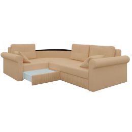 Диван угловой Юта экокожа бежевый