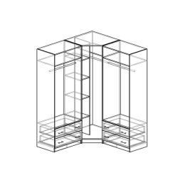 Шкаф угловой Меркурий Люкс-18 Фреза