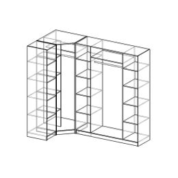 Шкаф угловой Меркурий Люкс-4 Фреза