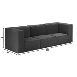 Диван модульный Флет Plush Black